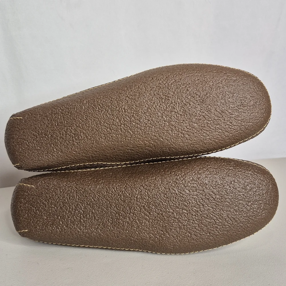L.L. Bean Handsewn Flannel Lined Slippers - Size 10